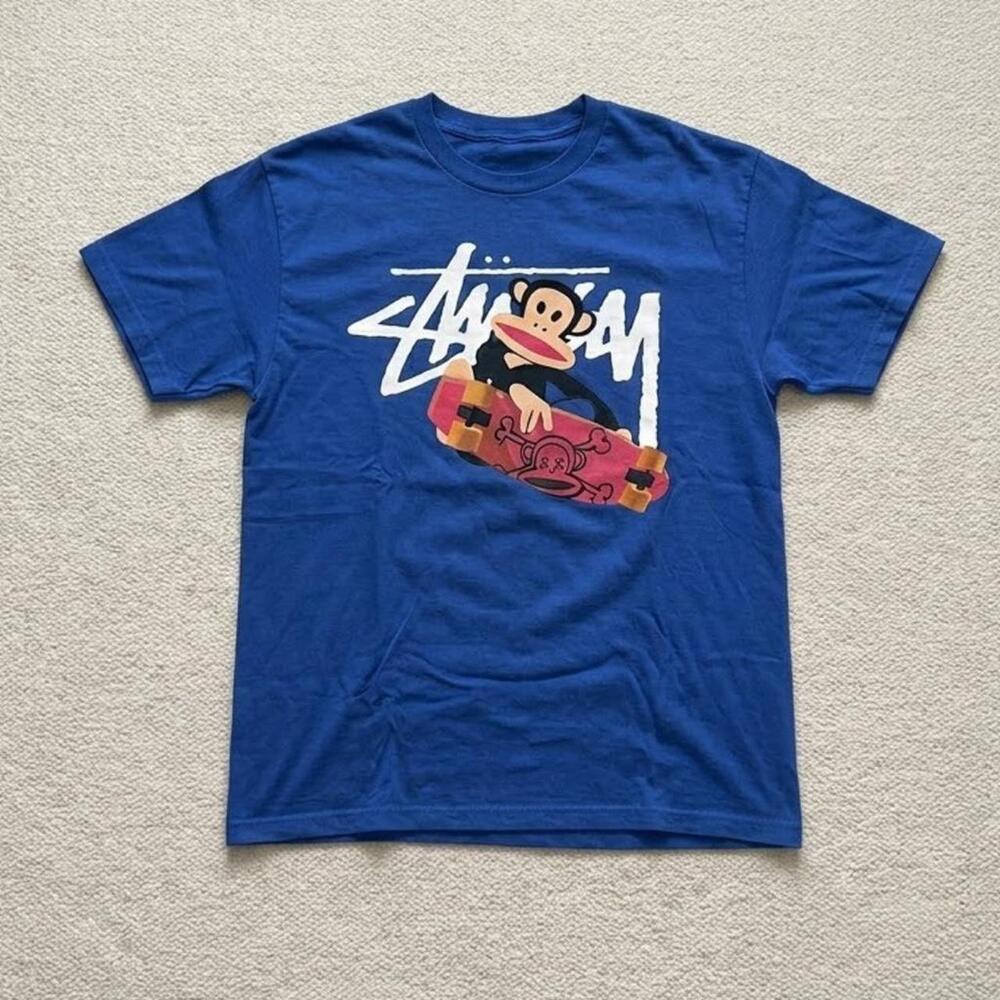 St_Ssy Blue Graphic Tee